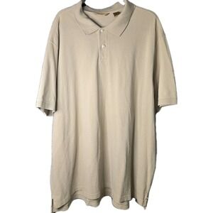 Roundtree & Yorke Gold Label Beige 3XT Tall New Men's Short Sleeved Polo